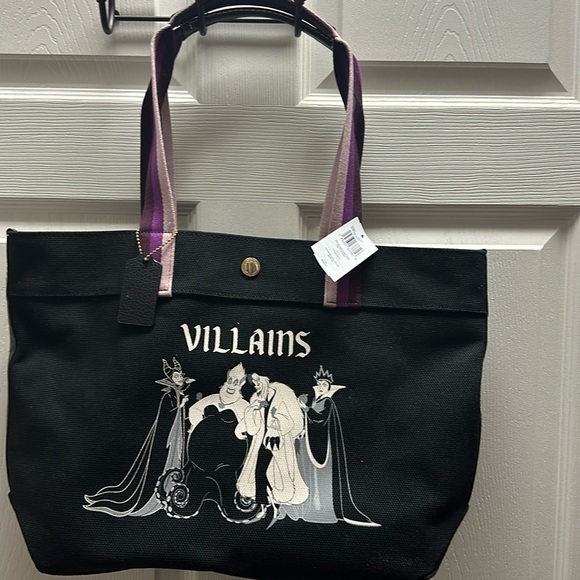 Coach Bags Nwt Disney X Coach Black Canvas Tote Bag Purse With